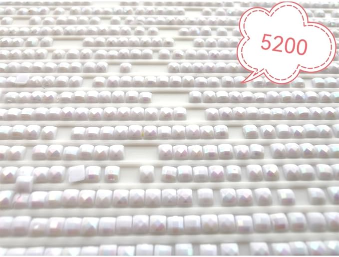 40000PCS AB Beads for Diamond Painting, Diamond Painting Accessories, 20 Colors Square Drills Rhinestones for Crafts, Bead Art or Nails Art, 2.5MM
