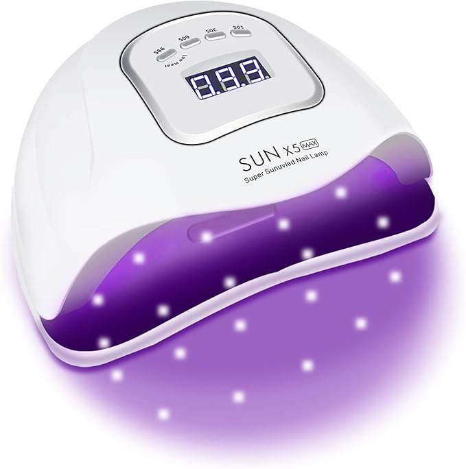 LAVAED UV Nail Lamp UV Light for Gel Nails, Nail UV Lamp Gel Nail Lamp Professional Fast Curing Light UV Nail Light with 4 Timer Setting Auto Sensor, LED Smart Gel Nail UV Light for Gel Polish
