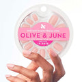Olive & June Instant Mani Press-On Nails (Glue) | 42 Fake Nails, 21 Sizes | Non-Toxic Long-Lasting Recycled Materials Realistic Look | Salon-Quality at Home | Short, Squoval | HZ