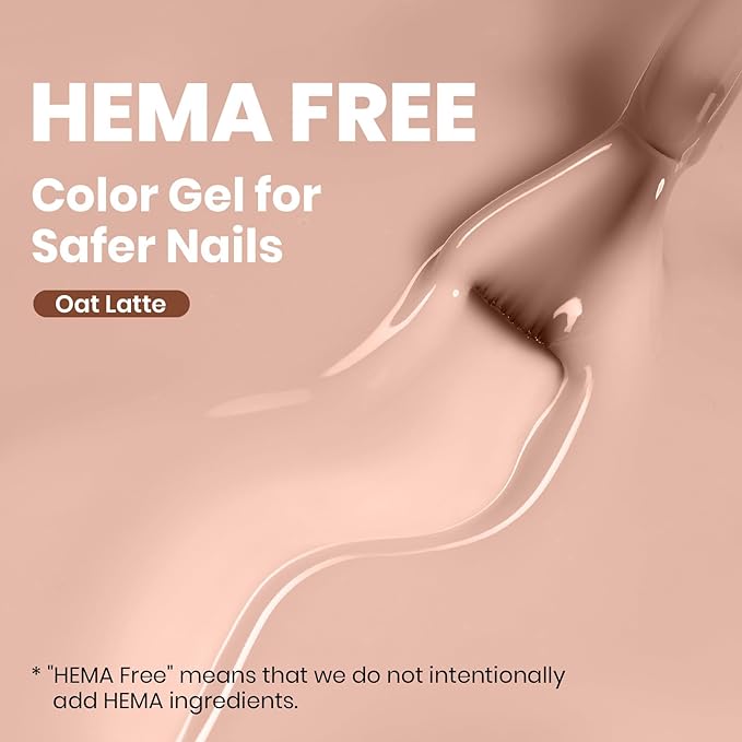 Beetles Nude Brown Gel Nail Polish - 8ml Hema Free Natural Nude Jelly Gel Polish Nail Concealer Fall Color Sheer Translucent Effect Soak Off UV Oat Latte Collection Nail Art Manicure Gift for Women