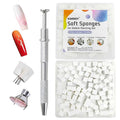 Soft Sponges for Painting Nail Gel with Grabber, Professional Grabbing Tools for Ombre Gradient Painting Gel Nails Sponges Patting Brush (100PCS Sponges & Grabber)