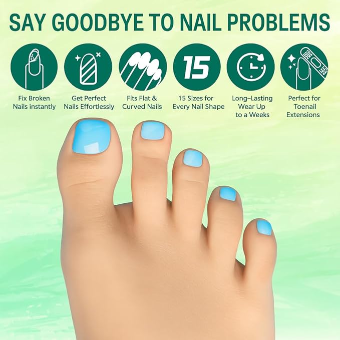 Straight Polygel Nail Forms for Toes, 150PCS Reusable Dual Forms for Poly Extension, Full Cover Molds for Acrylic Toenails Pedicure, Tonenails Builder Gel Forms DIY Nail Art at Home