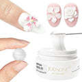 JODSONE Pearl White 3D Gel Nail Art Sculpting Gel Non-Sticky Molding Gels for Nails Solid U V LED Soak Off Gels Polish for Nail Design Home Manicure