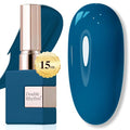 Double Rhythm 15ML Gel Polish Pure Sheer Same Color Same Bottle Soak Off Gel Polish Art Manicure Salon DIY at Home for Women (Blue-A1458)