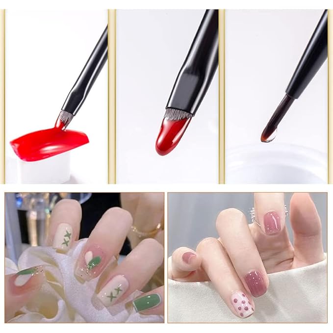 Nail Art Brushes Set, 12 Peices Professional High-end Sandalwood Nail Art Design Pen Painting Tools with Leather Pouch, Nail Art Liner Brush and Nail Dotting Pen for Gel Polish Manicure Salon DIY at Home (Black)