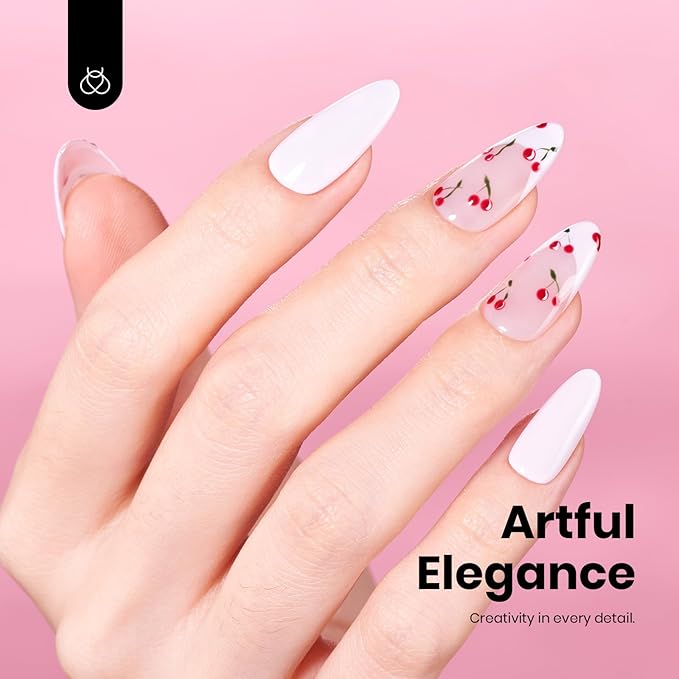 Beetles Pink Gel Polish - Hema Free Cream Puff 8ML/0.27Fl Oz, Pastel Light Pink Gel Nail Polish, Soak Off UV LED Lamp Nail Art, Long-Lasting Manicure Salon DIY Home Easter Spring Nails
