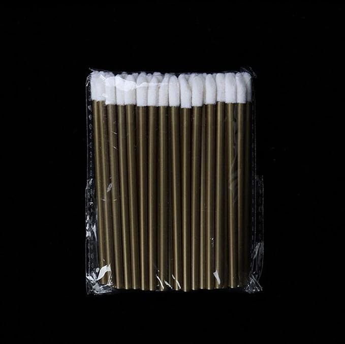 500PCS Disposable Lip Brushes Kits Lipstick Gloss Wands Applicator Perfect Makeup Tool (Gold)
