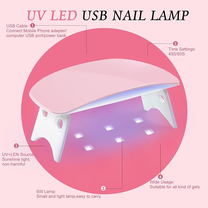 Acrylic Nail Kit for Beginners with Drill U V light, 3pc Acrylic Powder Clear/ Pink /White Set 12Pcs Glitter Powder 200Pcs Fake Tips Nail Starter Kit for Extensions DIY