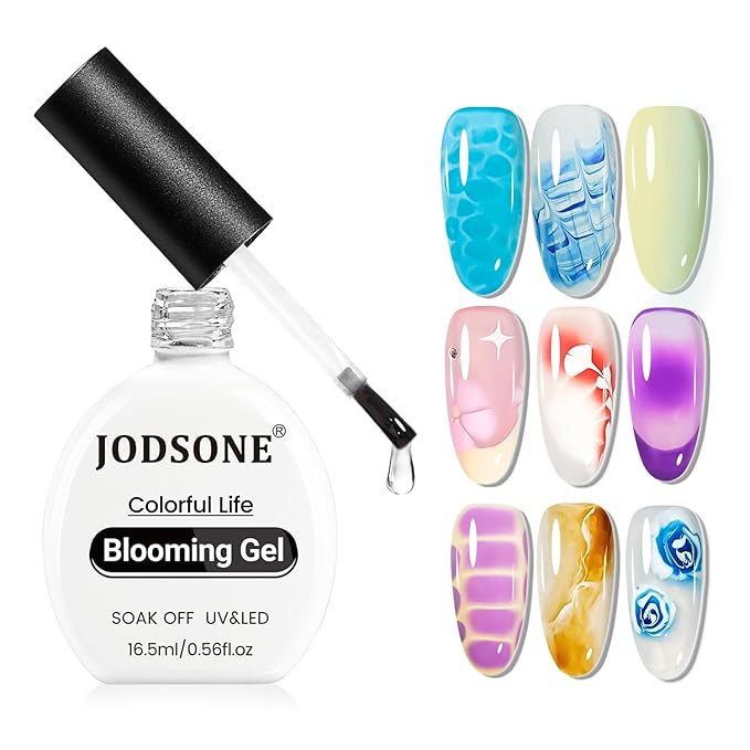 JODSONE 16.5ml Clear Blooming Gel Nail Polish for Spreading Effect Marble Natural Stone Watercolor Floral Print Nail Painting and Can Be Easily Used Suitable for DIY Nail Art