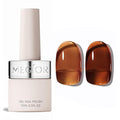 MEGIOR Tortoise Sheer Jelly Gel Nail Polish 0.5 Fl Oz Jelly Brown Caramel Transparent Soak Off UV LED Lamp Light Cure Amber Gel Polish for Salon and Nail Art Starter Manicure DIY at Home