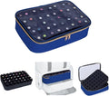 Nail Polish Bag organizer-Holds 40 bottles(15ml-0.5fl.oz)，Nail Polish Carrying Case Clear Multifunctional Cosmetic Travel Cases Makeup Bags DarkBlue