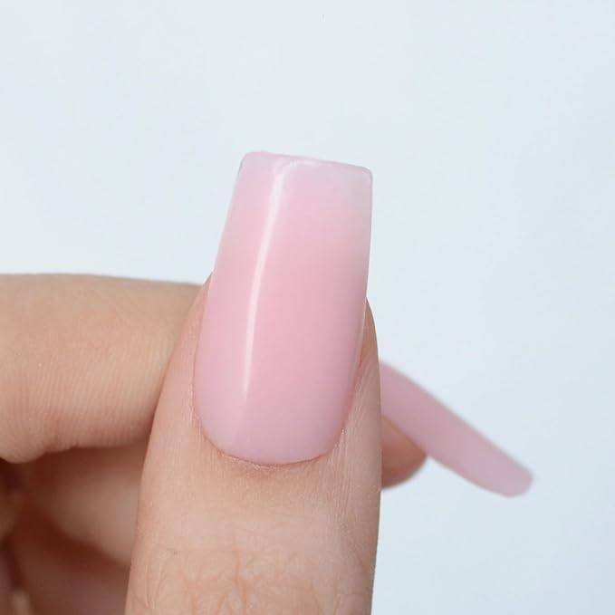 PINKMASK Easy Gel 2oz 60g-Soft Pink, Professional Builder Enhancement Gel-Quick Nail Extension for Beginner DIY, Nail Strengthener-Long Lasting-Salon Quality-Thickening Solution