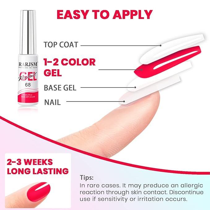 RARJSM Gel Liner Nail Art, Cotton Candy Collection Painting Gelpolish Set Wire Painting Drawing Gel for Nailart Design White Yellow Blue Purple Red Colors