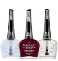 MASGLO GEL EVOLUTION Nail Polish Gel Effect, No UV/Led Lamp, Duration Up to 12 days, 3 PCs -Base, Esmalte Fiesta, Brillo - Efecto Gel sin necesidad de UV/Led, hasta 12 días de duración 0,5 Fl. Oz.