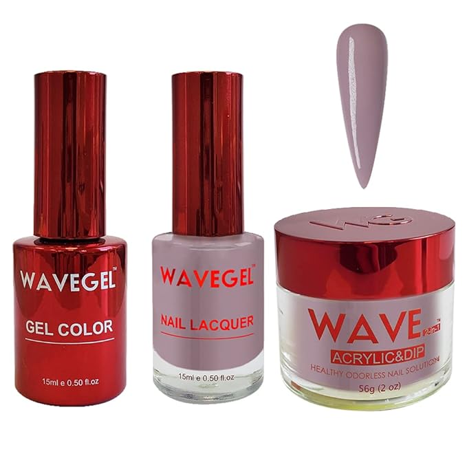 WAVEGEL Soak-Off Gel, Nail Lacquer & Acrylic/Dip Powder Matching Set - Queen Collection - #031 Great Throne
