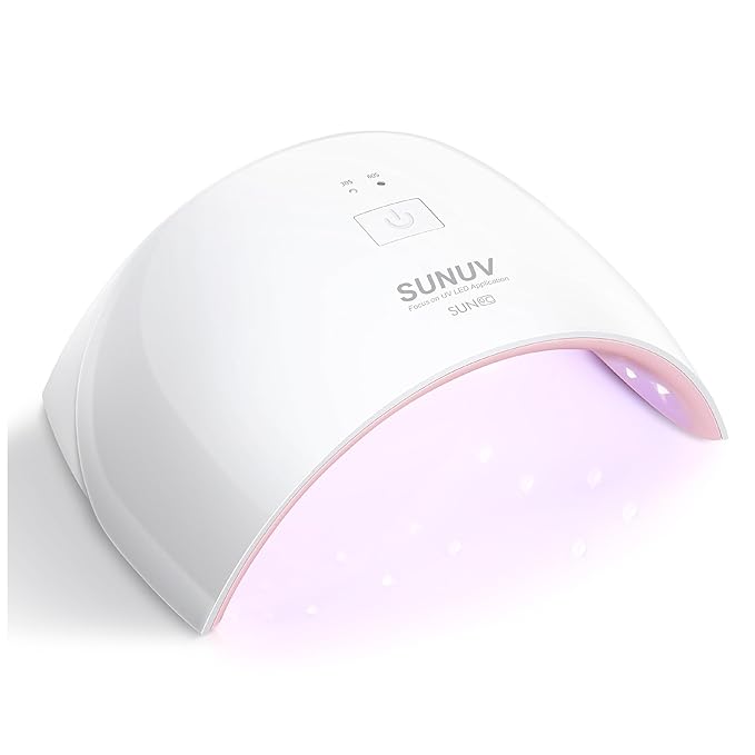 SUNUV SUN9C LED UV Light for Nails With Hema-Free Gel Nail Polish Kit, 6 Colors Gel Polish Set