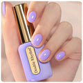 Double Rhythm 0.50 OZ Gel Polish Hema Free Same Color Same Bottle Golden Round Translucent Neutral Natural Milky 15 ML Jelly UV Polish Art DIY at Home (Light Purple-C1388)