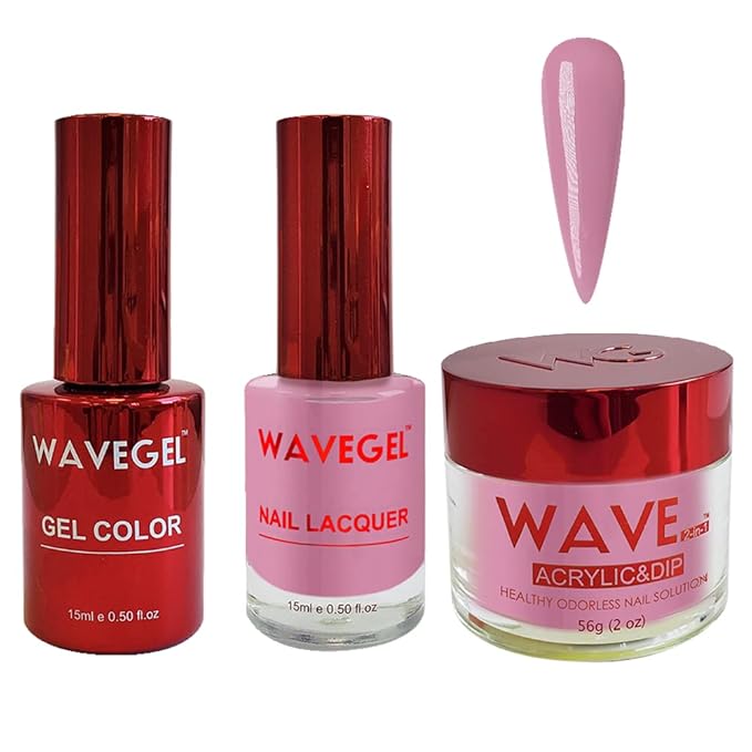 WAVEGEL Soak-Off Gel, Nail Lacquer & Acrylic/Dip Powder Matching Set - Queen Collection - #082 Orchids And More