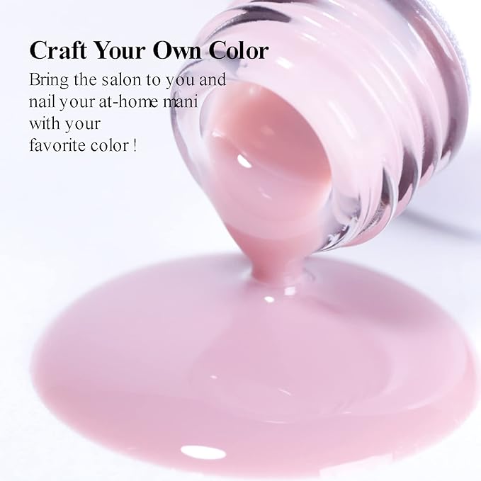 Imtiti Nude Gel Nail Polish, 1 Pcs Neutral Jelly Pink Translucent Color UV Light Cure Gel Polish for Nail Art DIY Manicure at Home Gel Nail Mani Gifts for Women Girls 0.5 fl oz