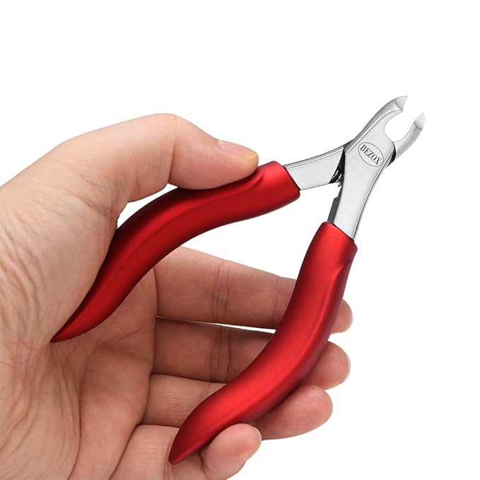 BEZOX Toenail Clippers for Thick Nails - Precision Thick Finger Nail Clipper Adult, Comfort Grip Nail Cutter, Ergonomic Long Handle Large Toe Nail Clippers