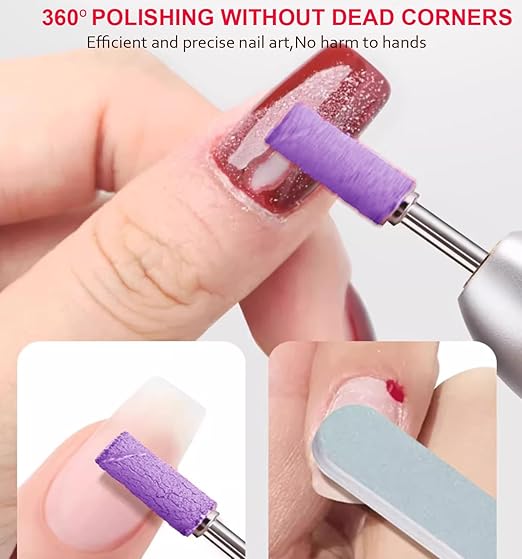 Nail Drill Bits Sanding Bands - for Nail Drill with 3.1mm Mandrel Bit, Professional Nail Sanding for Manicures and Pedicure，Salon-QualityNail Bit Set for Acrylic Nails Gel (180#)