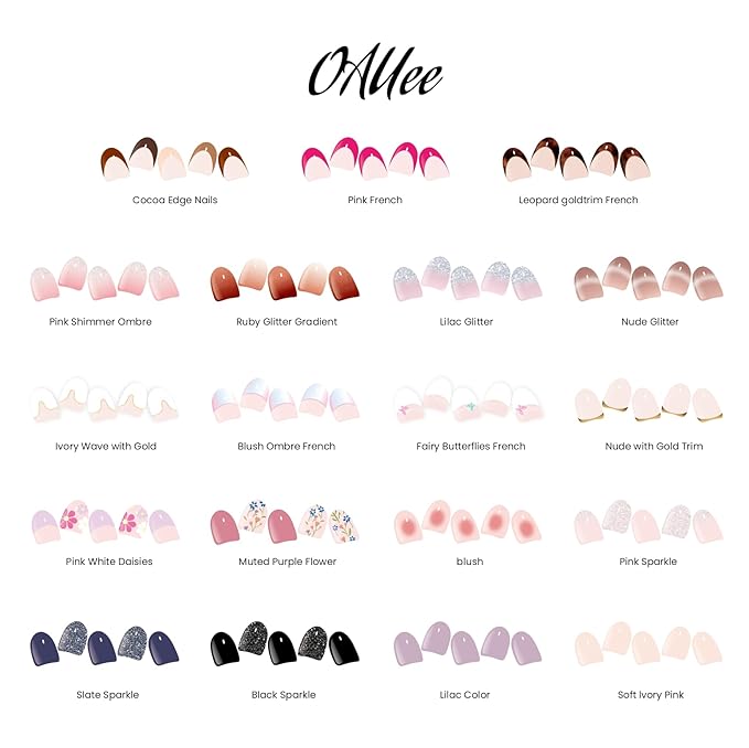 Semi Cured Gel Nail Strips | Gel Nail Stickers With UV Light Required | Salon Quality, Easy Application And Removal（Muted Powder）
