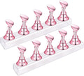 2 Sets Nail Stand for Press on Nails Art Display Practice Fake Nail Tips Holder for Painting Nails Stand Magnetic False Nail Practice Stand for Home DIY Nail Art and Nail Salon, Pink1