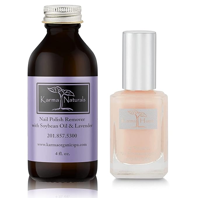 Deep Nutrition Nails Strengthener – Nail Treatment with Natural Soybean Lavender Nail Polish Remover - Non Toxic, Vegan, Cruelty Free, Acetone free