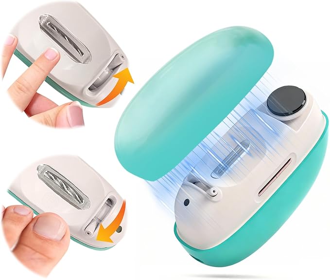 Valentines Day Gifts for Him & Her - Electric Nail Clipper, Adjustable Blade Opening for Thick Nails, Electric Nail Clippers for Seniors & Adults, Baby Electric Nail Trimmer (Upgraded Green)