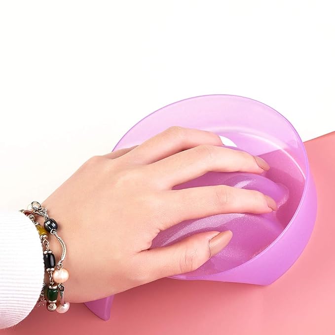 1Pcs Nail Art Soak Bowl Nail Polish Powder Removal Tray Nail Spa Salon Soaker Bowl Manicure Tools (Purple)