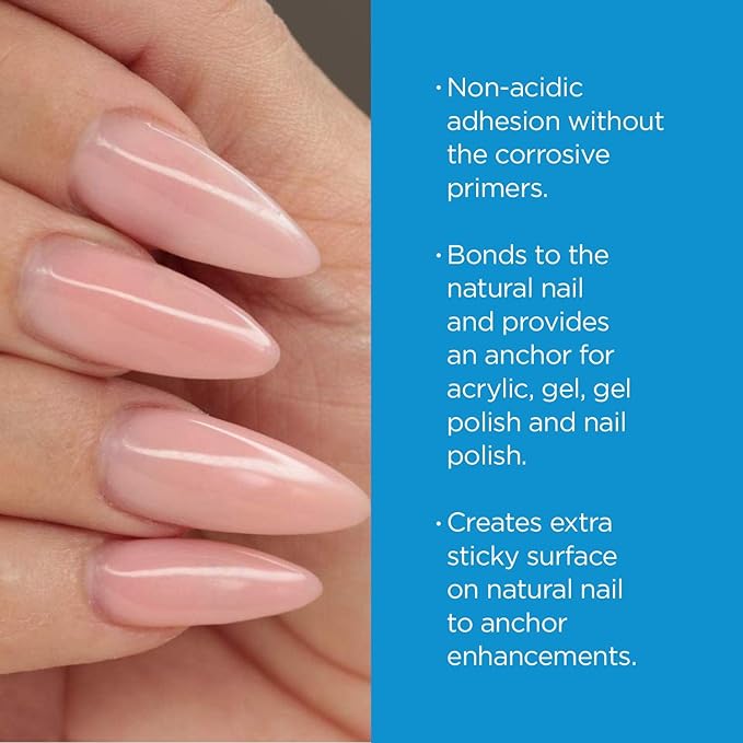 Young Nails Protein Bond - Non-Acidic Nail Primer, Enhanced Adhesion for Gel Polish & Acrylic, Nail Dehydrator, PH Bonder for Gel Nails, 0.5 oz