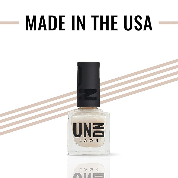 UNDN Vegan Nail Polish - Chiseled - Bone White Nail Polish - Neutral Shade Fingernail Polish for Women and Men - Long Lasting, Cruelty Free - 0.5 oz
