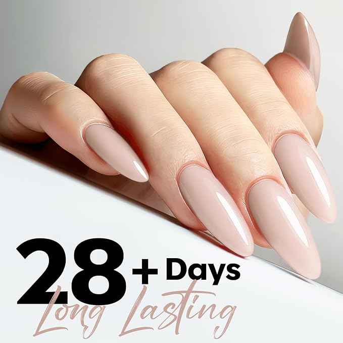 modelones Nude Gel Nail Polish Light Brown Nail Polish Ivory Elegant Color Gel Polish Khaki Soak Off LED Nail Lamp Manicure Salon 15 ML