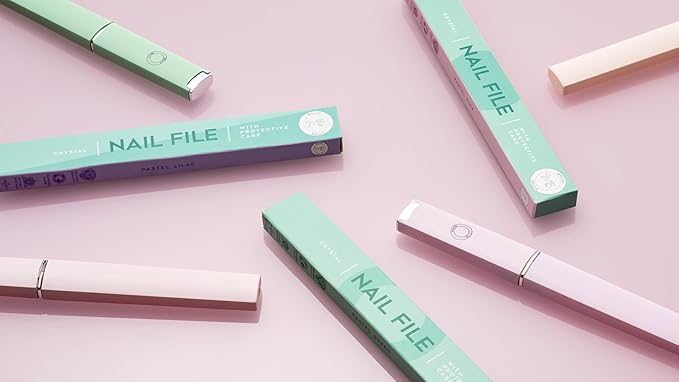 Malva Belle Best Crystal Glass Nail File for Women - File & Travel Case Set - Heavy Duty for Natural Nails, Gel - Professional Nail Shaper – Nail Care Essentials - Pastel Pink 2mm