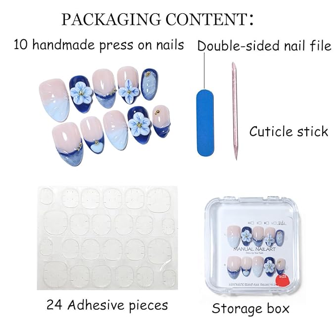 10PCS Luxury Handmade Press On Nails Nude Gradient Cat's Eye with Pearl Bow & Sparkling Rhinestones for Wedding & Party Reusable Almond Fake Nails Design Gift For Women and Girls (251210, S)
