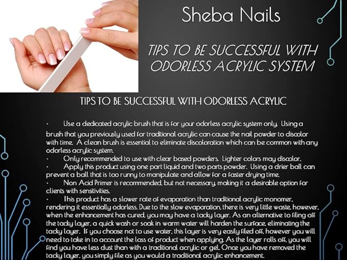 SHEBA NAILS State Board Sealed Odorless Nail Acrylic Student Kit