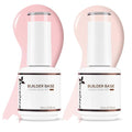 Nicedeco Hema Free Builder Base Gel Nail Polish 2 Pcs 15ml Cruelty Free Vegan Nude Pink Color Soak Off LED U V Gel Nail Kit Manicure