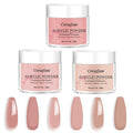 Professional Acrylic Powder for Nail: Large Capacity 3 Colors Pink Lcing Cover Biege Cover Rose Acrylic Nail Powder Polymer for Carving Nails - 28g 3D French Nail Manicure Extension