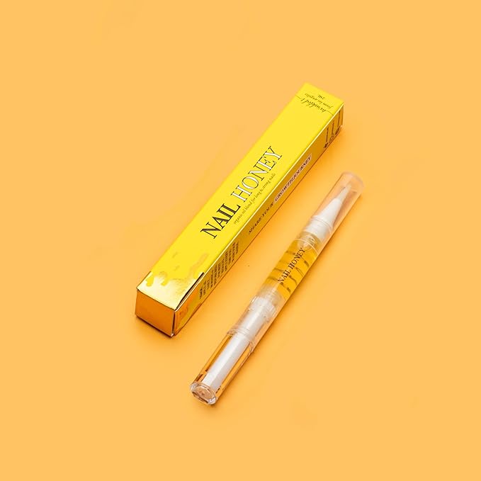 Twinkled T Nail Honey - Organic Nail Strengthening Treatment for Growth, Strength, & Moisture Nail Care Blend, Yellow