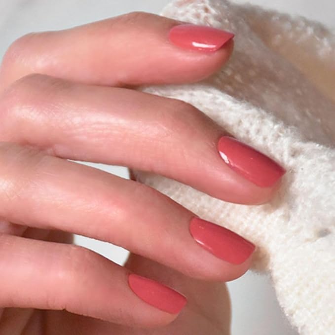 Manucurist Green Flash LED Bois de Rose Old Rose Gel Nail Polish - Vegan, 12-Free, Plant-Based - Strengthens and Protects the Nail - Gel Polish - Made in France - 0.5 fl oz