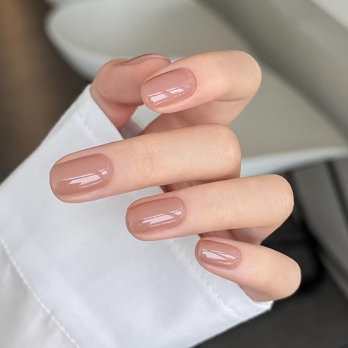 GAOY Nude Jelly Gel Nail Polish, 16ml Sheer Translucent Netural Soak Off Gel Polish, UV Light Cure for Nail Art DIY at Home, 3153 Nude Chiffon