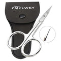 Eyebrow Scissors & Small Cuticle Scissors, 3.7 Inches – Curved Blade Manicure TSA Scissors, Stainless Steel for Eyelashes, Facial Hair, Pubic Hair, Men’s Moustache & Beard