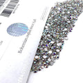 Crystal AB Genuine Czech Preciosa MC Chaton Rose Maxima SS12 3mm Flatbacks 12ss No Hotfix Round Rhinestones 144 Pieces DIY Bling Deco Nail Arts