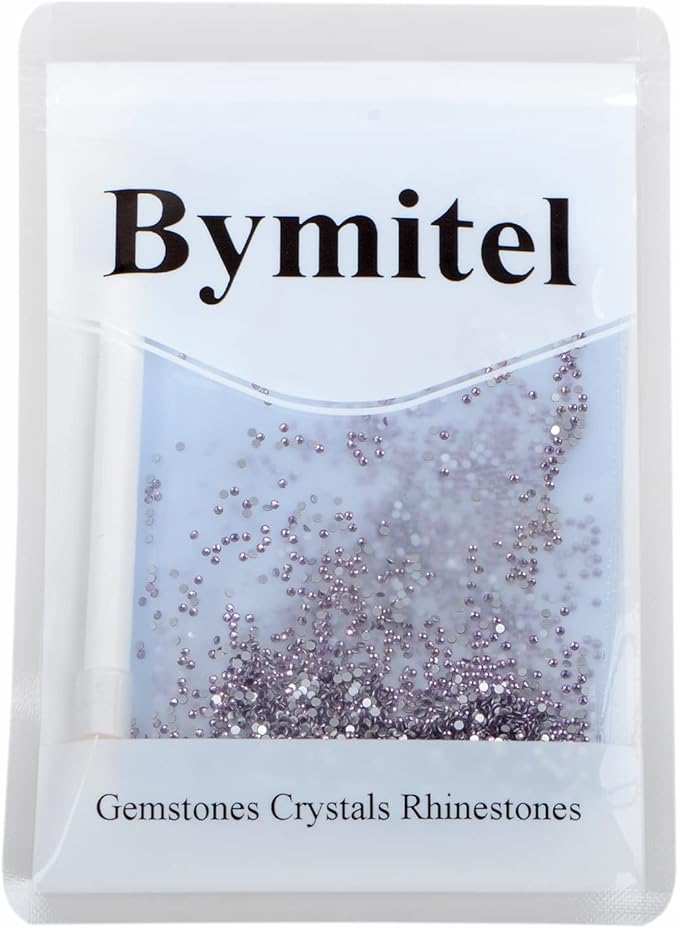 2880PCS Art Nail Rhinestones Non Hotfix Glue Fix Round Crystals Glass Flatback for DIY Jewelry Making with one Picking Pen (ss3 2880pcs, Tazanite)