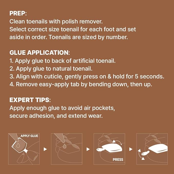 GoldFinger Press On Toenails Kit Wider Fit, Shine Glazed Glitter Metallic Silver Toenail, Ready to Wear Gel & Manicure Stick, 2g Glue included, Long-Lasting Convenient & Easy to Apply