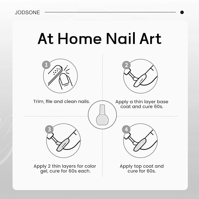 JODSONE Gel Nail Polish Ash Gray U V 16.5ml LED Soak Off Nail Color for Home Manicures Ash Gray Lacquer for Solid Designs Gift for Women