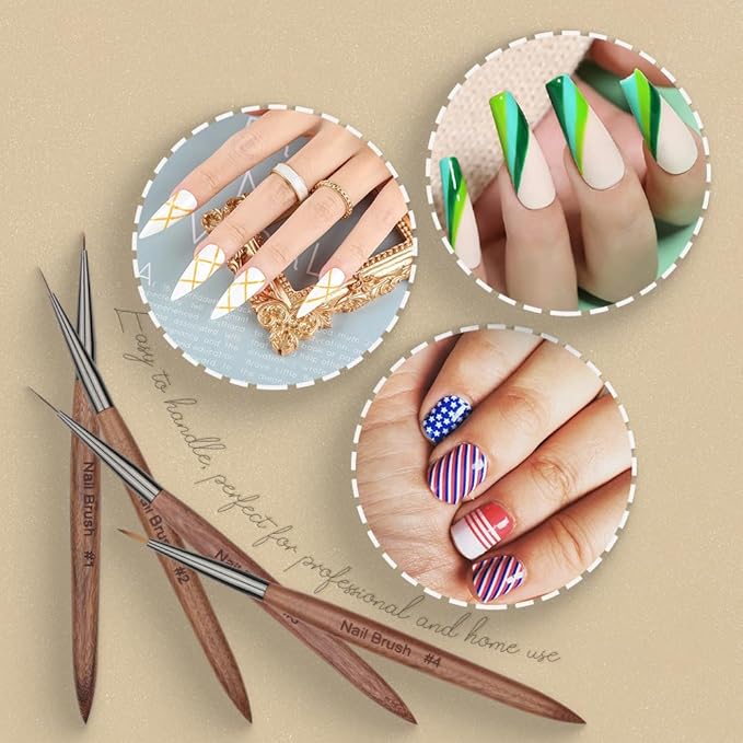 12PCS Nail Art Brushes, YIHUALE Nail Art Design Brushes for Gel Polish, Nail Art Liner Brushes Nail Polish Tool 3D Nail Art Decorations Brush for DIY Manicure Home Salon for Professionals (Yellow)
