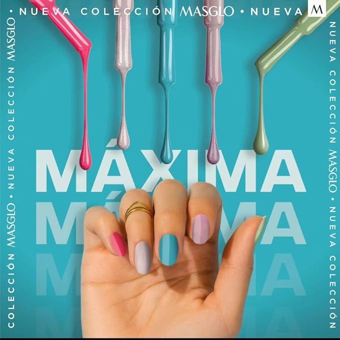 MASGLO GEL EVOLUTION Nail Polish Gel Effect, No UV/Led Lamp Required, Duration up to 12 day, 5 Colors .(SUMMER SELECTION) with True Colombian Beauty Nail File
