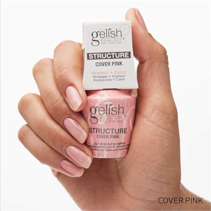 Gelish Brush On Structure Gel – Self-Leveling, Building and Strengthening Nails, Ideal for Sculpting, Enhancing Gel Manicures, and Achieving a Durable, Long-Lasting Finish (Cover Pink)