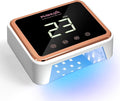Professional Rechargeable UV LED Nail Lamp,Cordless UV Nail Dryer for Gel Polish with 3 Timer Settings (30/60/90s), Smart Infrared Sensor & LCD Display, 30 UV/LED Beads